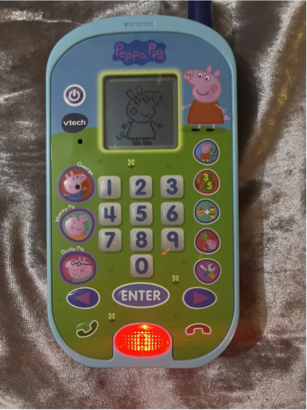 V-tech Peppa Pig Lets Chat Learning Phone Pretend Play Phone Education Toy